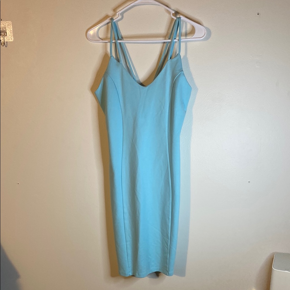 Popular 21 Blue Midi Body Con Dress